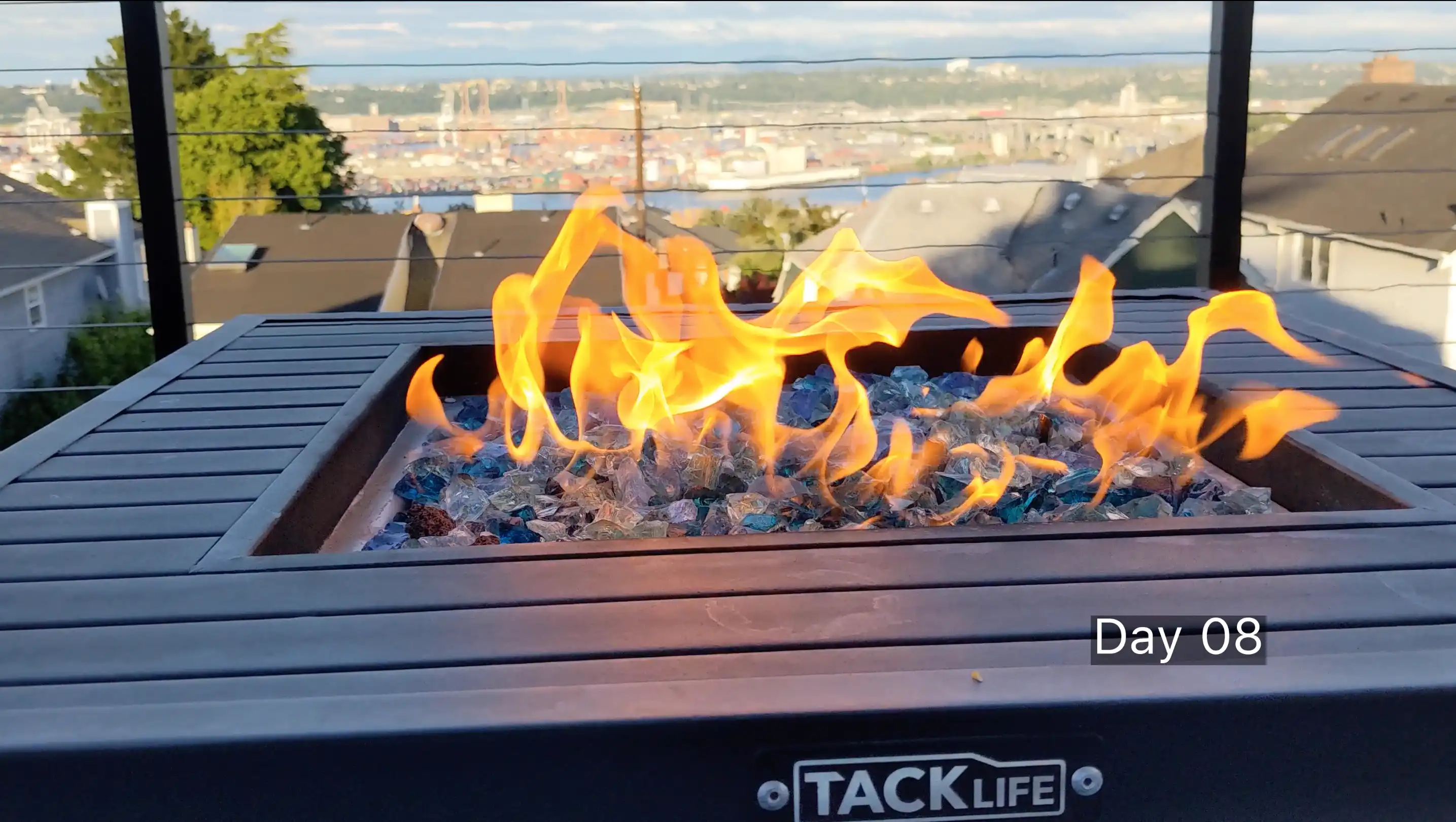 Firepit with Seattle cityview in background