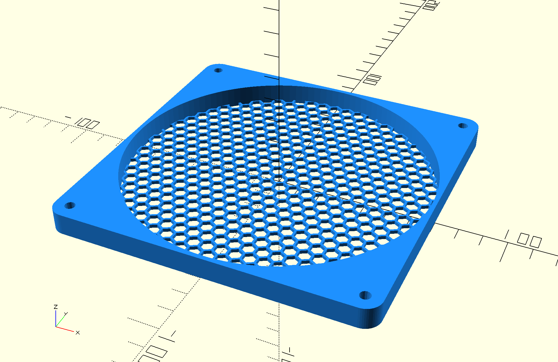 Fan cover with inlay for carbon filter