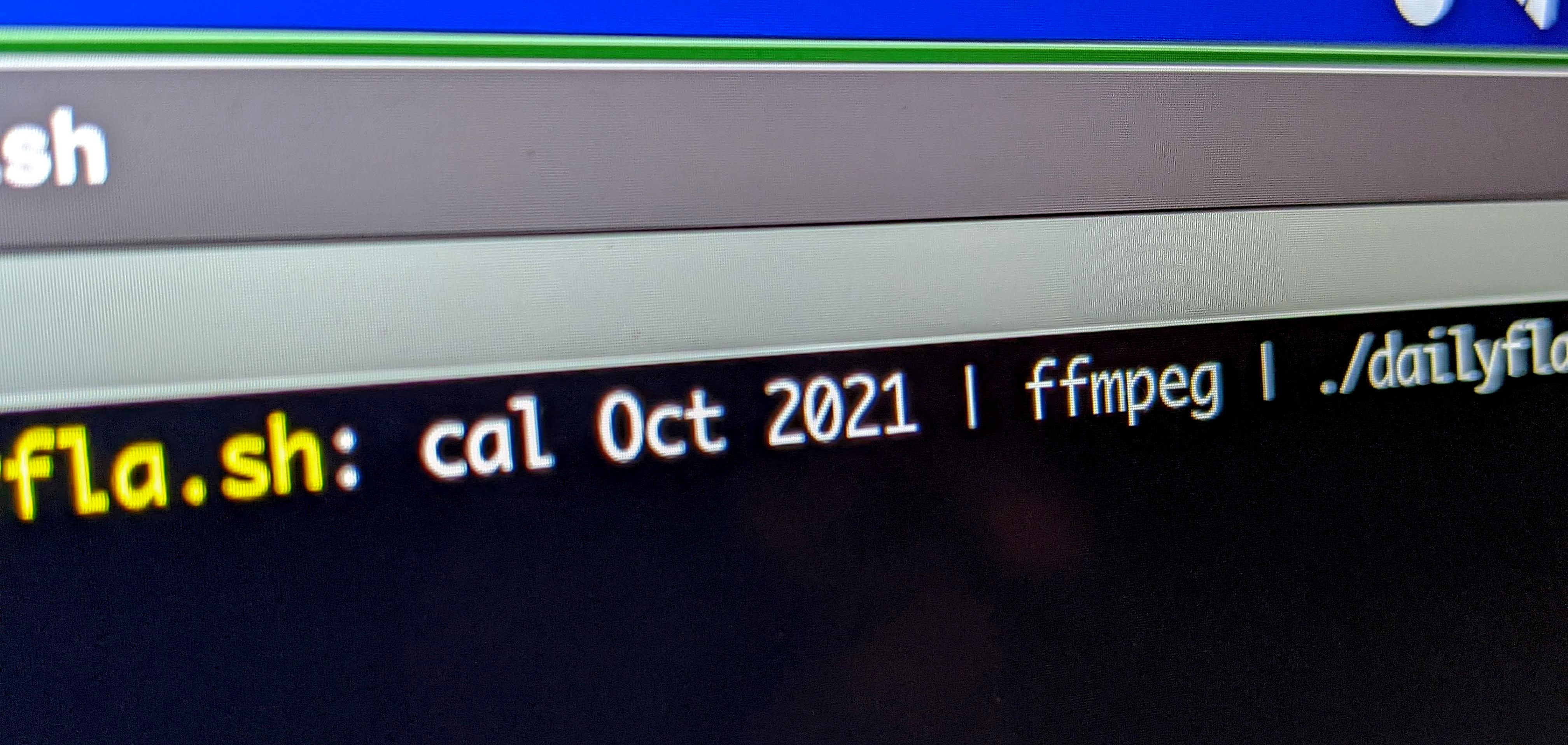 Iterm bash shell with daily flash command line